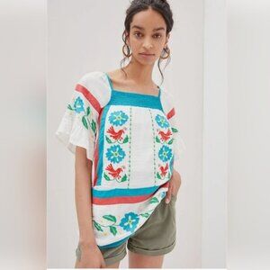 Anthropologie Seen Worn Kept Embroidered Tunic